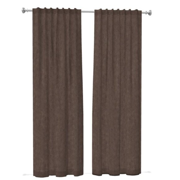 63"x54" Textural Boucle Light Filtering Curtain Panel - Threshold™ [108] - Picture 1 of 4
